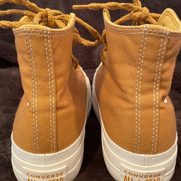 Converse All Star Chuck Taylor High Tops Mustard Sz 7 - Picture 5 of 12